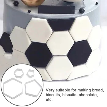 Futbolo Drugelis Trikampis Lova Cookie Cutter Plastiko Bakeware Minkštas Sausainių Pelėsių 