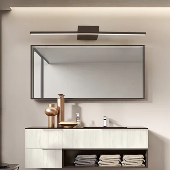 Modernus minimalistinis led veidrodis šviesos anti-rūko siena šviesos 0.4-1.2 M, juoda/balta vonios kambarys šviesos dresser/wc/vonios kambarys šviesos