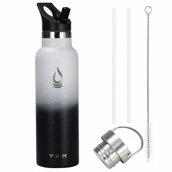 TXM Izoliuotas Nerūdijančio Plieno Vandens Butelis su Šiaudų Vanduo Buteliuose, Sporto ir Kelionės, BPA-Free